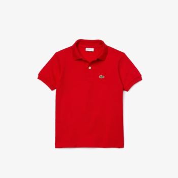 Lacoste Petit Piqué Polo - Polo Dětské Červené | CZ-zkhJcC